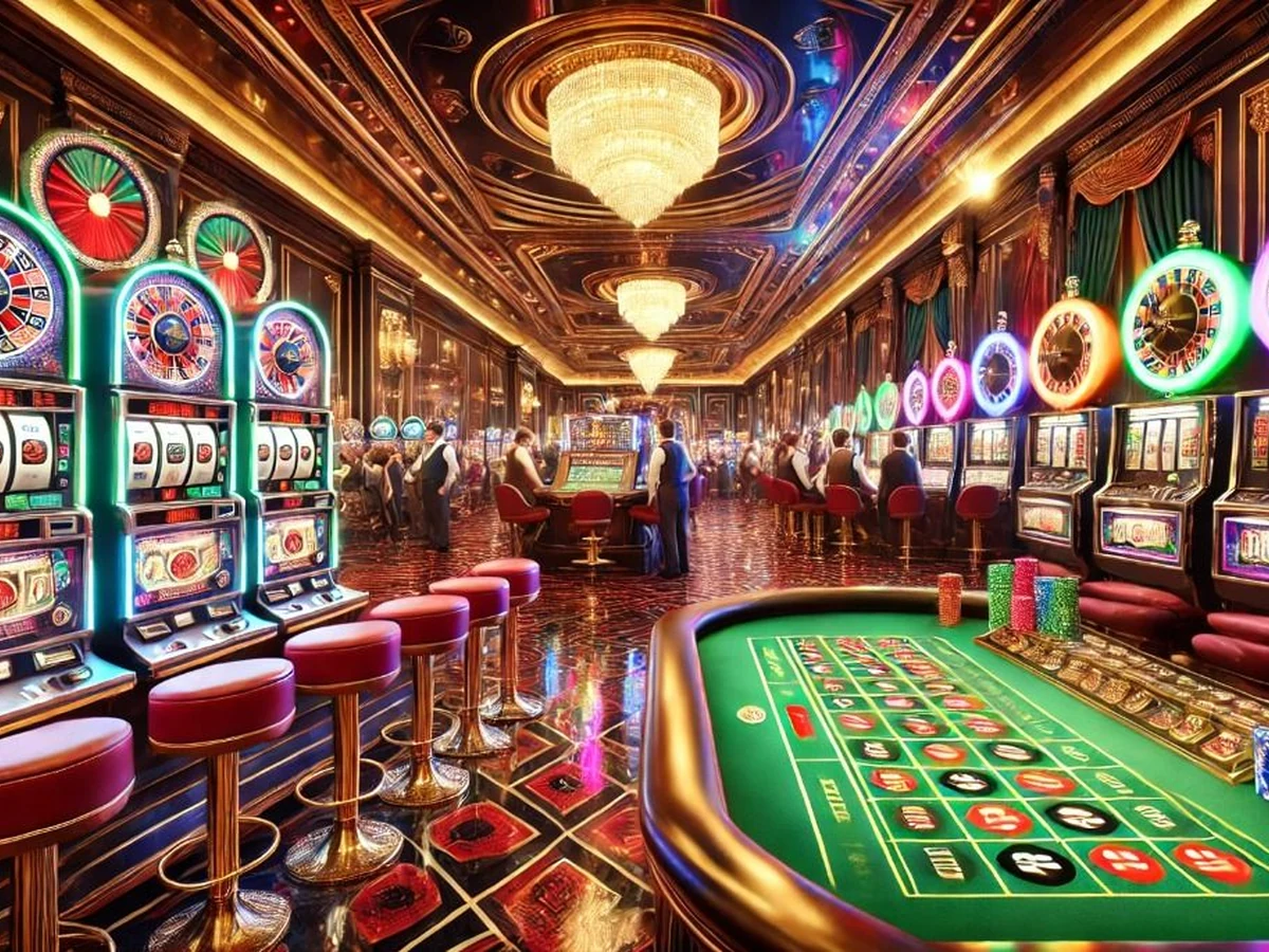 Tampilan permainan slot LUCKSVIP dengan reel dan elemen visual berwarna